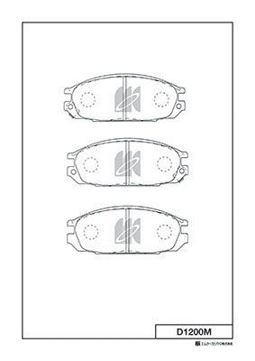 D1200M MK Kashiyama Комплект тормозных колодок, дисковый тормоз