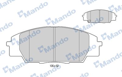 MBF015540 MANDO Комплект тормозных колодок, дисковый тормоз