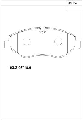 KD7164 ASIMCO Комплект тормозных колодок, дисковый тормоз
