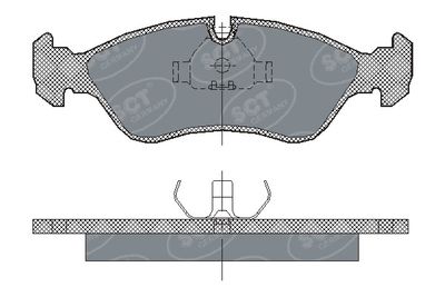 SP122PR SCT - MANNOL Комплект тормозных колодок, дисковый тормоз