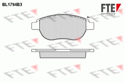 BL1794B3 FTE Комплект тормозных колодок, дисковый тормоз