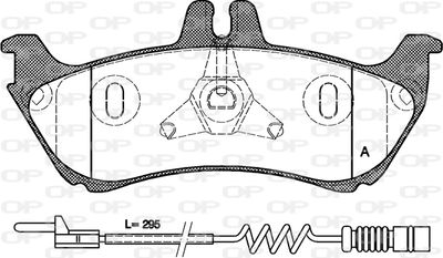 BPA069811 OPEN PARTS Комплект тормозных колодок, дисковый тормоз