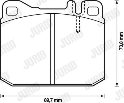 571372D JURID Комплект тормозных колодок, дисковый тормоз