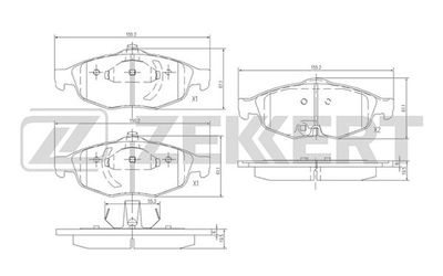 BS1275 ZEKKERT Комплект тормозных колодок, дисковый тормоз