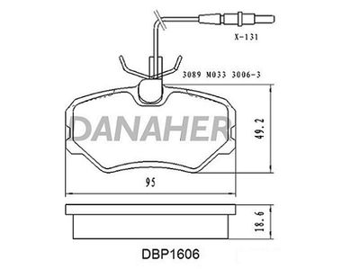 DBP1606 DANAHER Комплект тормозных колодок, дисковый тормоз