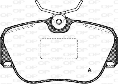 BPA028400 OPEN PARTS Комплект тормозных колодок, дисковый тормоз