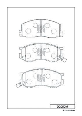 D2050M MK Kashiyama Комплект тормозных колодок, дисковый тормоз