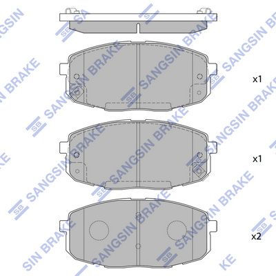 SP1162 Hi-Q Комплект тормозных колодок, дисковый тормоз