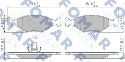 FO913881 FOMAR Friction Комплект тормозных колодок, дисковый тормоз