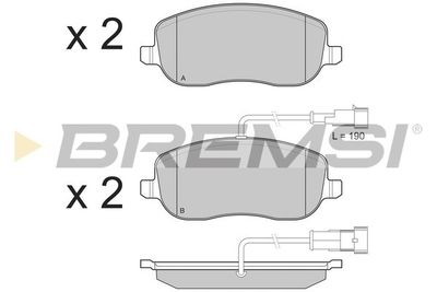 BP3226 BREMSI Комплект тормозных колодок, дисковый тормоз