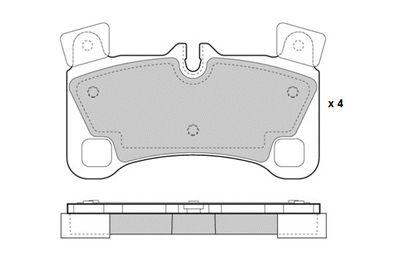 121458 E.T.F. Комплект тормозных колодок, дисковый тормоз