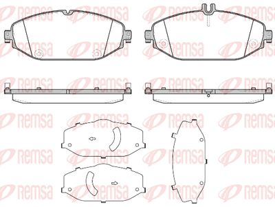 161800 REMSA Комплект тормозных колодок, дисковый тормоз