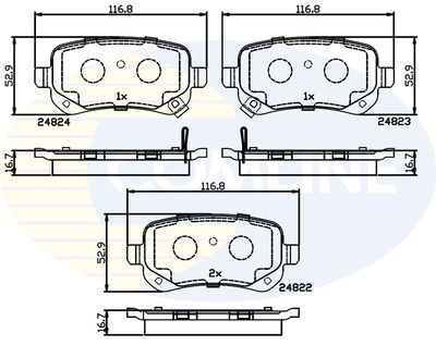 CBP36067 COMLINE Комплект тормозных колодок, дисковый тормоз