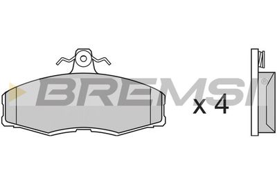 BP2208 BREMSI Комплект тормозных колодок, дисковый тормоз