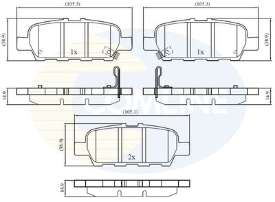 CBP32445 COMLINE Комплект тормозных колодок, дисковый тормоз