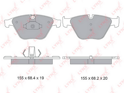 BD1435 LYNXauto Комплект тормозных колодок, дисковый тормоз