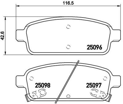 P59080X BREMBO Комплект тормозных колодок, дисковый тормоз