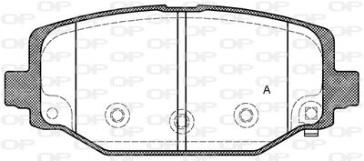 BPA148304 OPEN PARTS Комплект тормозных колодок, дисковый тормоз