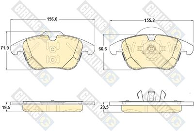 6119252 GIRLING Комплект тормозных колодок, дисковый тормоз