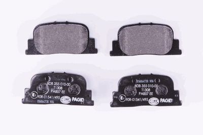 8DB355010001 HELLA PAGID Комплект тормозных колодок, дисковый тормоз