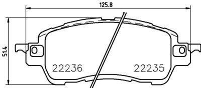 P49055 BREMBO Комплект тормозных колодок, дисковый тормоз