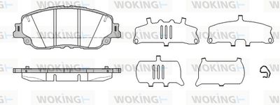 P1687310 WOKING Комплект тормозных колодок, дисковый тормоз