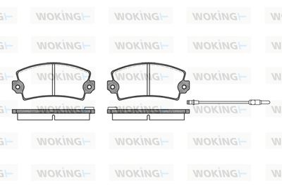 P121396 WOKING Комплект тормозных колодок, дисковый тормоз