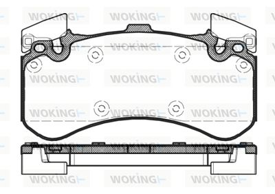 P1563300 WOKING Комплект тормозных колодок, дисковый тормоз