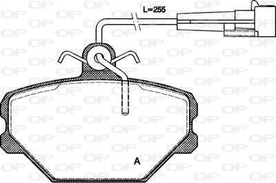 BPA026402 OPEN PARTS Комплект тормозных колодок, дисковый тормоз