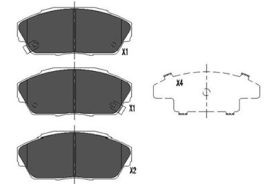 KBP2027 KAVO PARTS Комплект тормозных колодок, дисковый тормоз