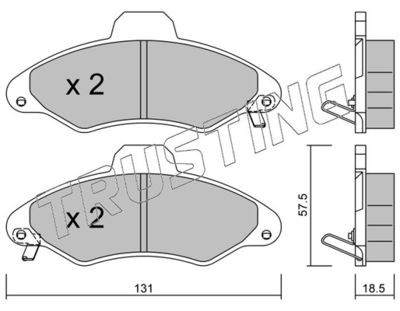0731 TRUSTING Комплект тормозных колодок, дисковый тормоз