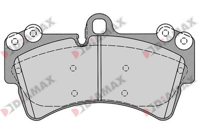 N09196 DIAMAX Комплект тормозных колодок, дисковый тормоз