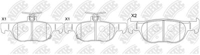 PN5822 NiBK Комплект тормозных колодок, дисковый тормоз