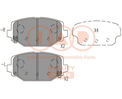 70408012 IAP QUALITY PARTS Комплект тормозных колодок, дисковый тормоз