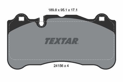 2415601 TEXTAR Комплект тормозных колодок, дисковый тормоз