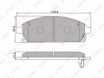 BD5704 LYNXauto Комплект тормозных колодок, дисковый тормоз