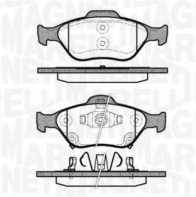 363916060404 MAGNETI MARELLI Комплект тормозных колодок, дисковый тормоз