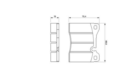 0986464372 BOSCH Комплект тормозных колодок, дисковый тормоз