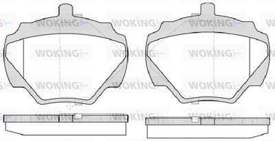 P322310 WOKING Комплект тормозных колодок, дисковый тормоз