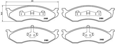 P37004 BREMBO Комплект тормозных колодок, дисковый тормоз