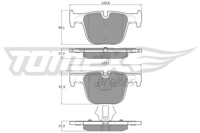 TX1929 TOMEX Brakes Комплект тормозных колодок, дисковый тормоз