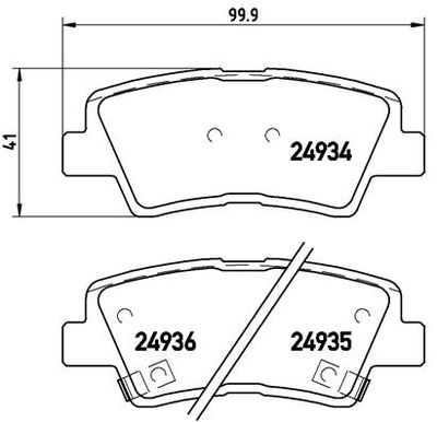 P30047 BREMBO Комплект тормозных колодок, дисковый тормоз