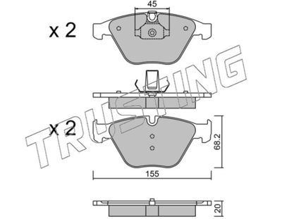 5748 TRUSTING Комплект тормозных колодок, дисковый тормоз