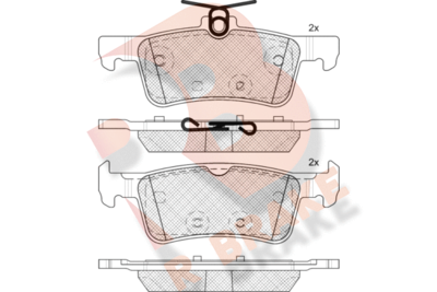 RB2174208 R BRAKE Комплект тормозных колодок, дисковый тормоз