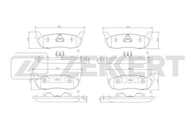 BS3029 ZEKKERT Комплект тормозных колодок, дисковый тормоз