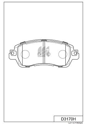 D3170H MK Kashiyama Комплект тормозных колодок, дисковый тормоз