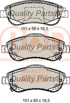 70406065 IAP QUALITY PARTS Комплект тормозных колодок, дисковый тормоз