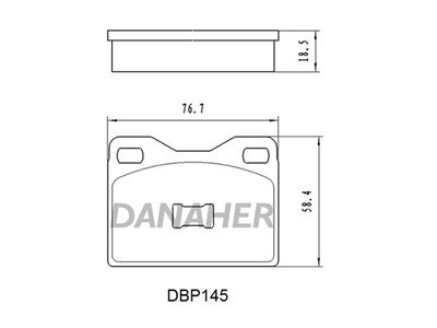 DBP145 DANAHER Комплект тормозных колодок, дисковый тормоз