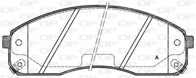 BPA082102 OPEN PARTS Комплект тормозных колодок, дисковый тормоз