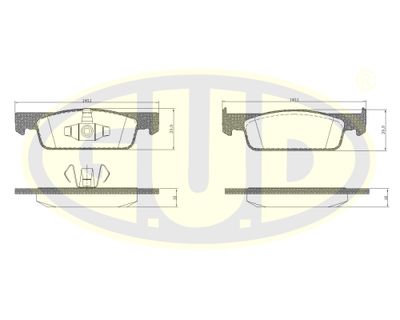 GBP880127 G.U.D. Комплект тормозных колодок, дисковый тормоз